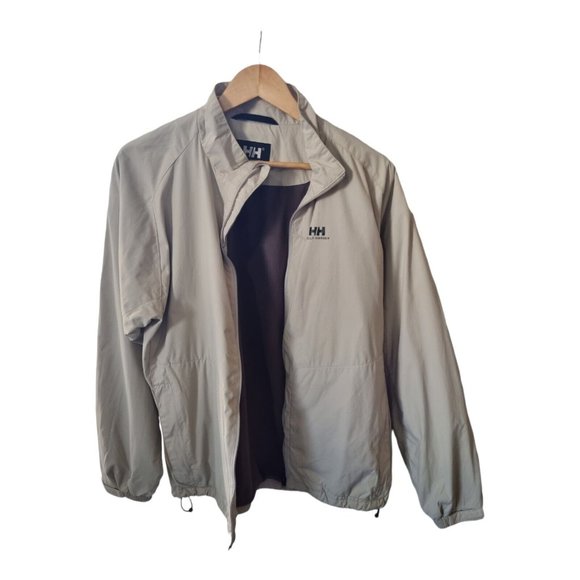 Helly Hansen Men's Size Large Beige Soft Shell Fleece Lined Full Zip Jacket - Picture 7 of 8